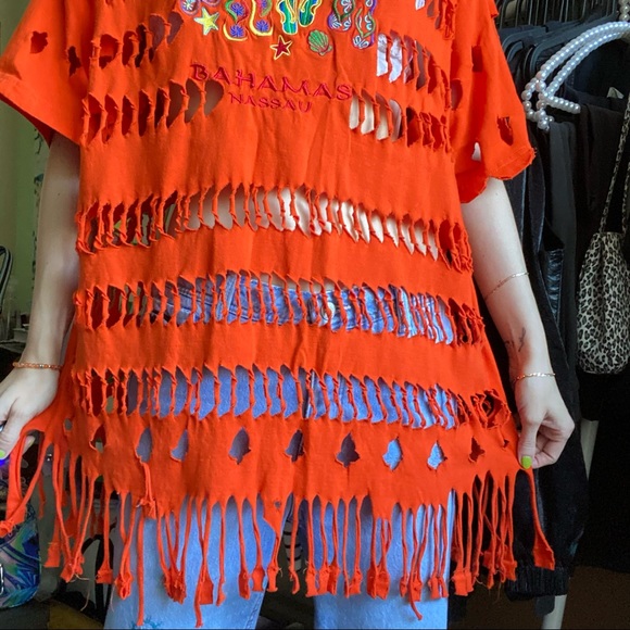 ✨SOLD✨ swimsuit orange cover up - Picture 3 of 10